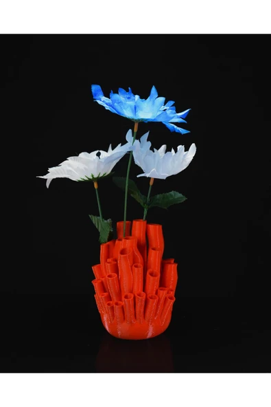 TuransoyCraft Mercan Temalı Dekoratif Modern Vazo 20 CM ürün görseli 1