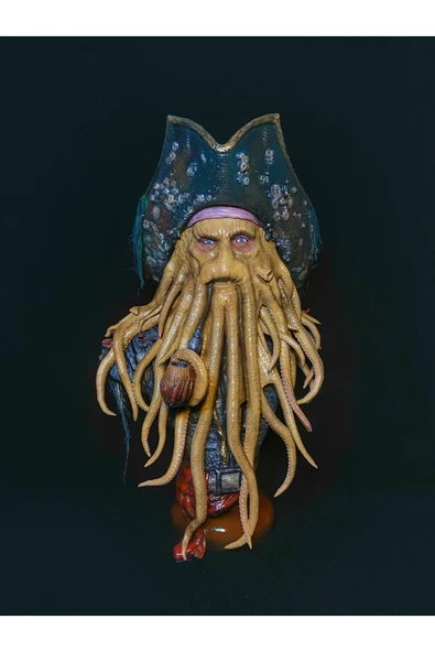 TuransoyCraft Karayip Korsanları Davy Jones Büst Karayip Korsanları Ahtapot Adam Büst Büyük Boy 25 Cm ürün görseli 1