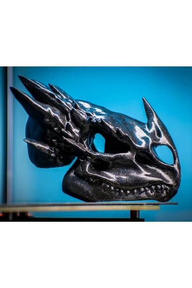 TuransoyCraft Ejderha Kafası Dragon Skull Dekoratif Biblo 25 Cm Genişlik (büyük Boy) ürün görseli 1