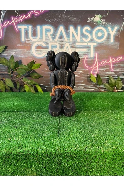 TuransoyCraft Kaws Hostages Boyalı Figür 20 CM BOY - Resim 6