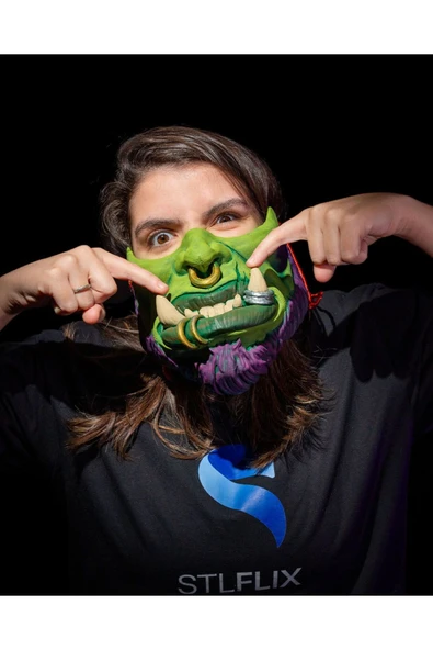 TuransoyCraft Cadılar Bayramı Warcraft Maske Ork Maske Halloween Ork Maske Cosplay Ork Maske 15CM ürün görseli 1