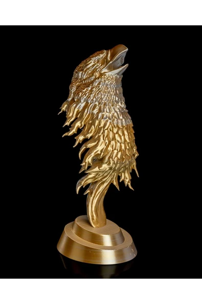 TuransoyCraft The Firehawk Altın Rengi Boyalı Figür 14 CM ürün görseli 1
