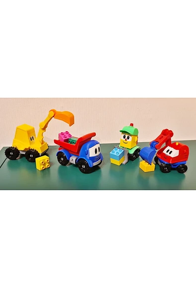 TuransoyCraft Küçük Kamyon Leo - Leo Lastwagen Leo The Truck 4'lü Oyuncak Seti ürün görseli 1