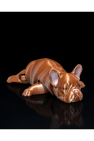 TuransoyCraft Hareketli French Bulldog Oyuncak Boyalı Figür 15 CM ürün görseli 1