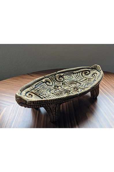 TuransoyCraft Dekoratif Maya Antik Tepsi (20 CM GENİŞLİK) ürün görseli 1
