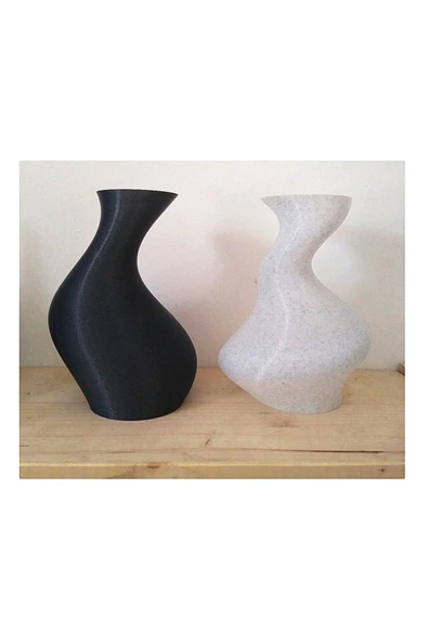 TuransoyCraft Zigzag Dekoratif Modern Vazo (1 ADET) ürün görseli 1