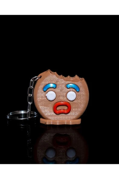 TuransoyCraft Shrek Zencefilli Kurabiye Adam Kafası Hareketli Anahtarlık Çanta Süsü 4CM ürün görseli 1