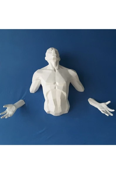 TuransoyCraft Modern Adam Duvar Dekoru Sculpture Angel Man Wall ürün görseli 1