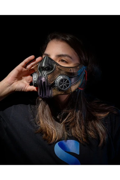 TuransoyCraft Cadılar Bayramı Mad Max Maske Steampunk Maske Halloween Steampunk Maske Cosplay Steampunk Maske 15CM ürün görseli 1