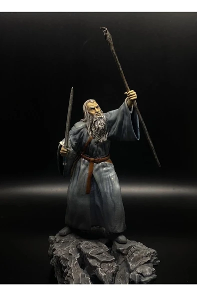 TuransoyCraft Gri Gandalf Balrog Savaşı Boyalı Figür Yüzüklerin Efendisi Lotr 25 Cm (dev Boy) ürün görseli 1