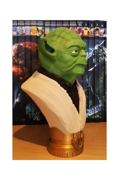 TuransoyCraft Master Yoda Boyalı Büst 25 Cm (dev Boy) - Resim 3