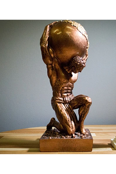 TuransoyCraft Dünyayı Taşıyan Atlas Biblo 15 Cm ürün görseli 1