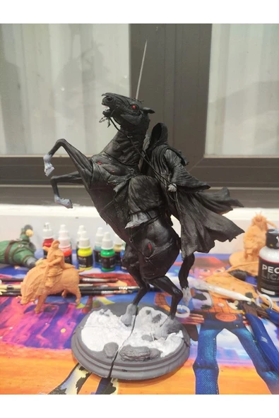 TuransoyCraft Nazgul At Üstünde Yüzüklerin Efendisi Boyalı Figür 20 Cm Lotr (BÜYÜK BOY) ürün görseli 1