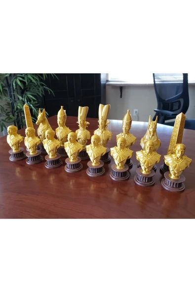 TuransoyCraft Antik Eski Mısır Satranç Takımı Taşları ürün görseli 1
