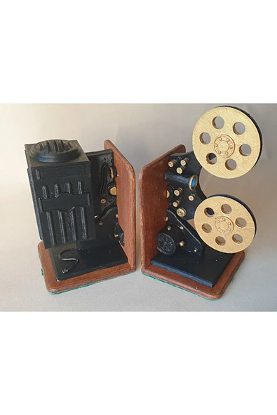 TuransoyCraft Film Makinesi Kitap Tutucu 10 Cm - Resim 3
