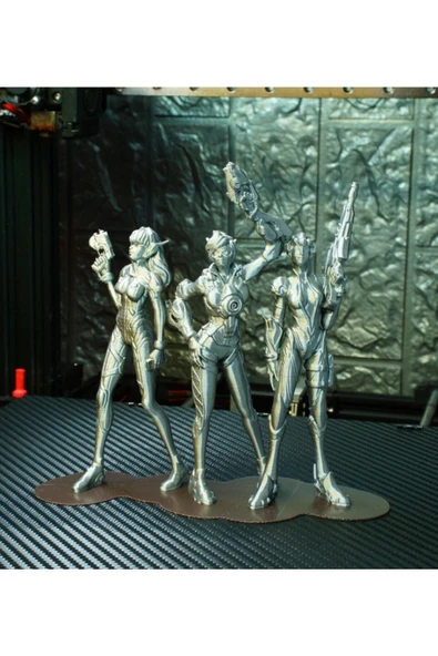 TuransoyCraft Tracer & Widowmaker & D.va Overwatch 3'lü Figür Seti 15 Cm ürün görseli 1