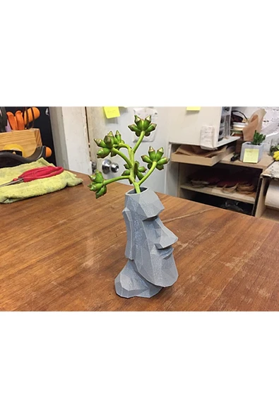 TuransoyCraft Moai Saksı 15 Cm ürün görseli 1
