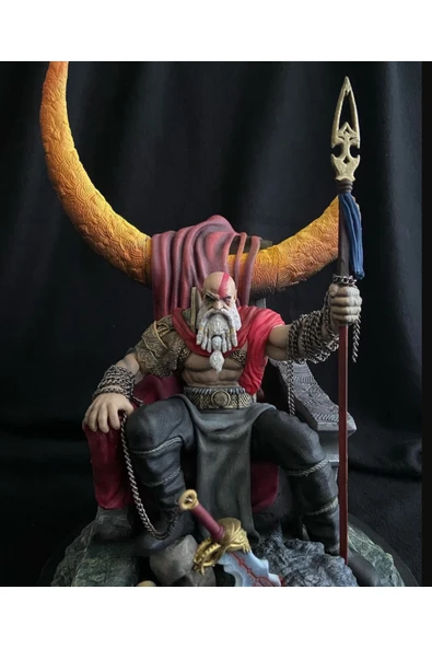 TuransoyCraft God of War Kratos Figür God of War Yaşlı Kratos Obje 25CM Büyük Boy ürün görseli 1