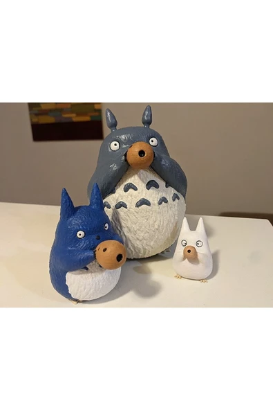 TuransoyCraft Totoro Ailesi Boyalı Figürü 3'lü Set ürün görseli 1