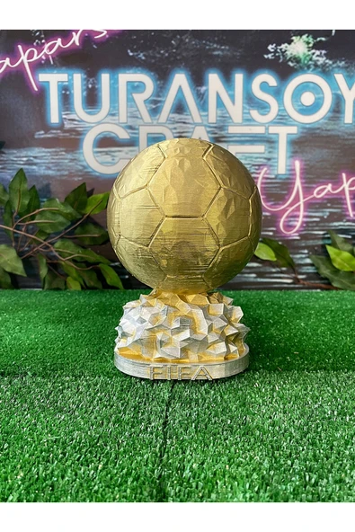 TuransoyCraft Ballon D'OR Avrupa Yılın Futbolcusu Ödülü GERÇEK 20 CM(BÜYÜK BOY) ürün görseli 1