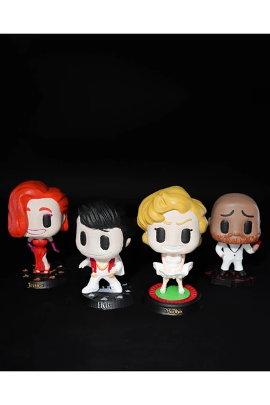 TuransoyCraft Elvis Presley Betty Boop Marilyn Monroe 4lü Masaüstü Dekoratif Figür ürün görseli 1