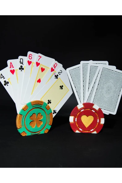 TuransoyCraft 2'li Kişiselleştirilebilir İskambil Kart Tutucu ürün görseli 1