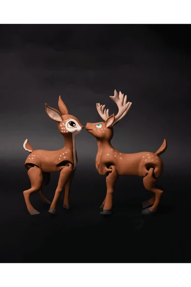 TuransoyCraft Bambi Ceylan Ren Geyiği Oyuncak Masaüstü Dekortif Obje ürün görseli 1
