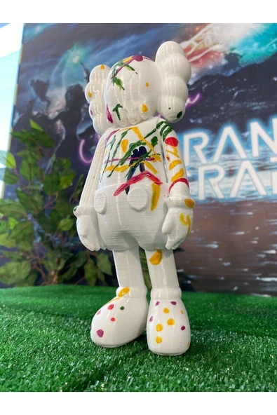 TuransoyCraft Kaws Thinking Boyalı Figür 23 CM BOY - Resim 7