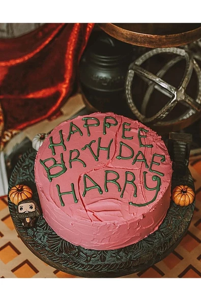 TuransoyCraft Harry Potter Hagrid Doğum Günü Pastası Happee Birthdae Dekor (20 Cm Çap) ürün görseli 1