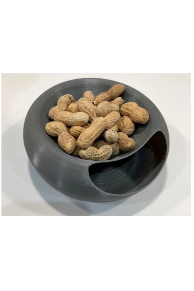 TuransoyCraft Çekirdek Tabağı Çöp Hazneli Çerez Tabağı (büyük Boy) ürün görseli 1