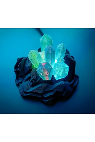 TuransoyCraft Kristal Başucu Gece Lambası Led Rgb Fişli Büyük Boy (20 Cm Çap) ürün görseli 1