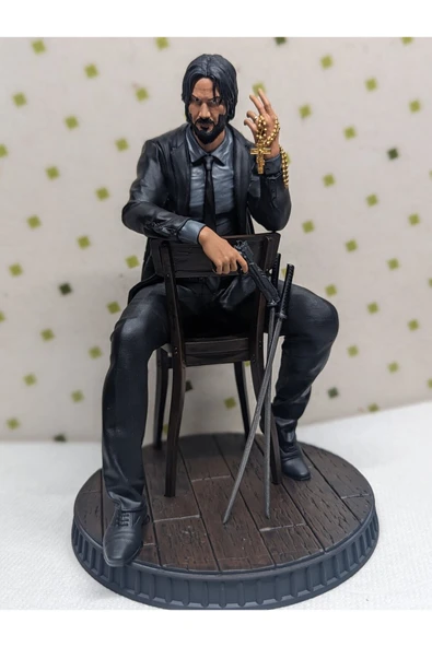TuransoyCraft John Wick Figür Keanu Reeves Masaüstü Dekoratif Obje 18CM ürün görseli 1