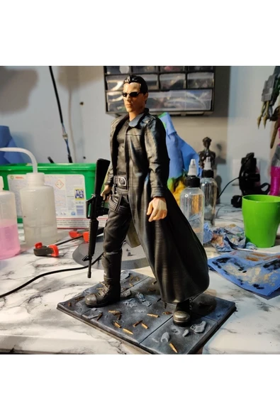 TuransoyCraft The Matrix Neo Boyalı Figür 25 cm Dev Boy - Resim 4