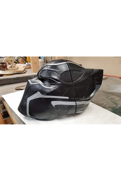 TuransoyCraft Cadılar Bayramı Black Panter Maske Cosplay Marvel Maske Marvel Black Panter Maske Dev Boy ürün görseli 1