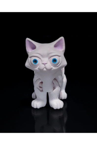 TuransoyCraft Hareketli Busya Kedi Oyuncak Boyalı Figür 15 cm ürün görseli 1