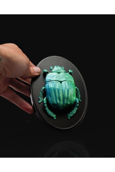 TuransoyCraft Bir Böceğin Yaşamı Scarab Böcek Duvar Dekoru 15CM ürün görseli 1