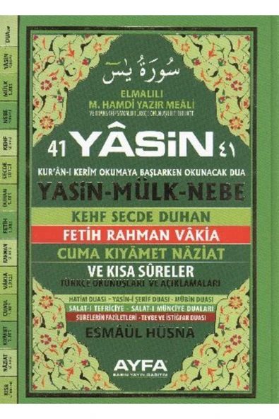 Ayfa Basın Yayın 41 Yasin (rahle Boy-türkçe Okunuşları Ve Açıklamaları-ciltli) ürün görseli 1