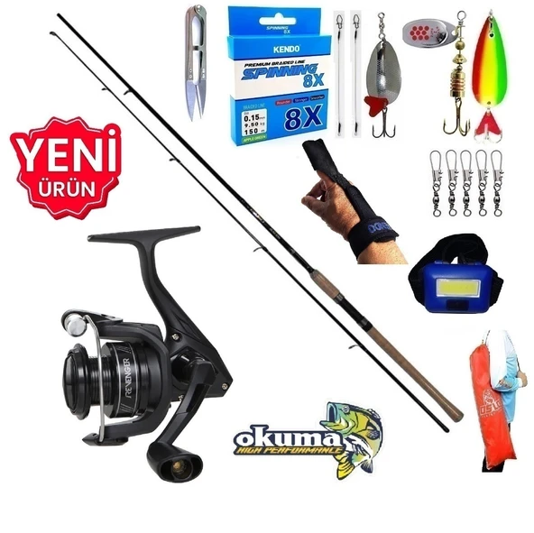 Okuma Revenger Rv-3000A 240cm 15-40gr Daiko Turna Spin Olta Takımı Seti ürün görseli 1