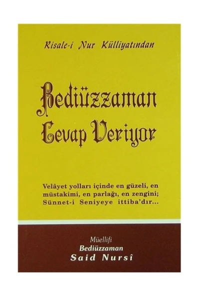 Envar Neşriyat Bediüzzaman Cevap Veriyor - Orta Boy (kod:403) ürün görseli 1