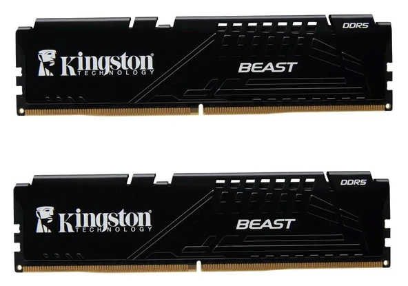 KINGSTON KF560C36BBEK2-16TR Beast Black Dual DDR5-6000Mhz 16GB (2x8GB) C36 (36-38-38) 1.35V AMD EXPO  Bellek ürün görseli 1