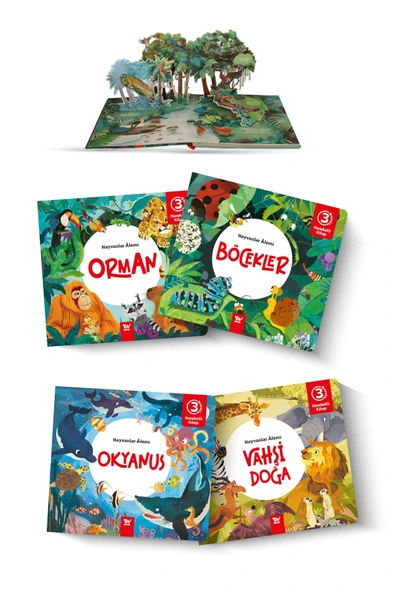 Diyanet İşleri Başkanlığı Hareketli Kitap 3d Hayvanlar Alemi Set 4 Kitap ürün görseli 1