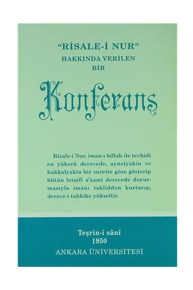 Envar Neşriyat Risale-i Nur Hakkında Verilen Bir Konferans - Orta Boy (kod:416) ürün görseli 1