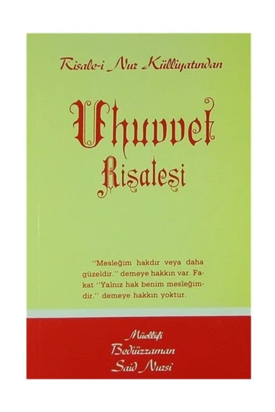 Envar Neşriyat Uhuvvet Risalesi - Orta Boy (kod:434) ürün görseli 1