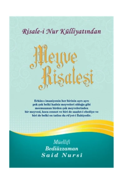 Envar Neşriyat Meyve Risalesi Büyük Ebat(16x24) Karton Kapak- ürün görseli 1