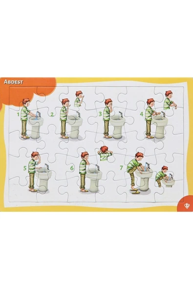 Diyanet Vakfı Yayınları 4-6 Yaş Abdest Öğreniyorum 30 Parça Puzzle ürün görseli 1
