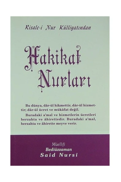 Envar Neşriyat Hakikat Nurları -orta Boy (kod:414) ürün görseli 1