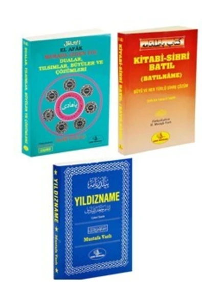 Esma Yayınları Özel Sırlı Gizli 3 Lü Dua Ve Havas Kitapları Sihribatıl-el Afak-yıldızname ürün görseli 1