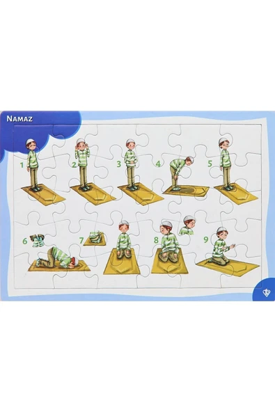 Diyanet Vakfı Yayınları 4-6 Yaş Namaz Öğreniyorum Erkek 30 Parça Puzzle ürün görseli 1