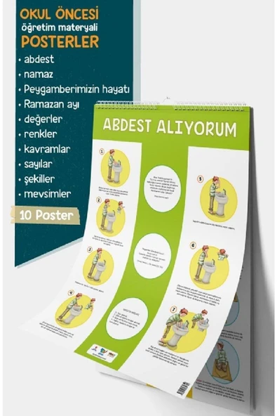 Diyanet Vakfı Yayınları Okul Öncesi Eğitim Materyali Posterler Kolektif - ürün görseli 1