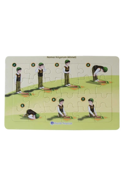 Hayrat Neşriyat Ahmet Namaz Kılıyor 24 Parça Yapboz (- 18,3 X 27,8 Cm Ebadında) ürün görseli 1